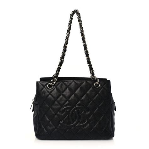 CHANEL Caviar Quilted Petit Timeless Tote PTT Black